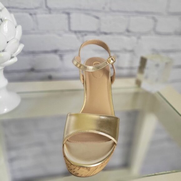 C Comfort Metallic Cork Wedges Style # 45291863 SZ 9 - Picture 5 of 9